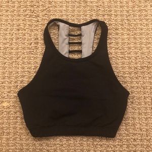 ZELLA GIRLS Black ladder back sports bra
